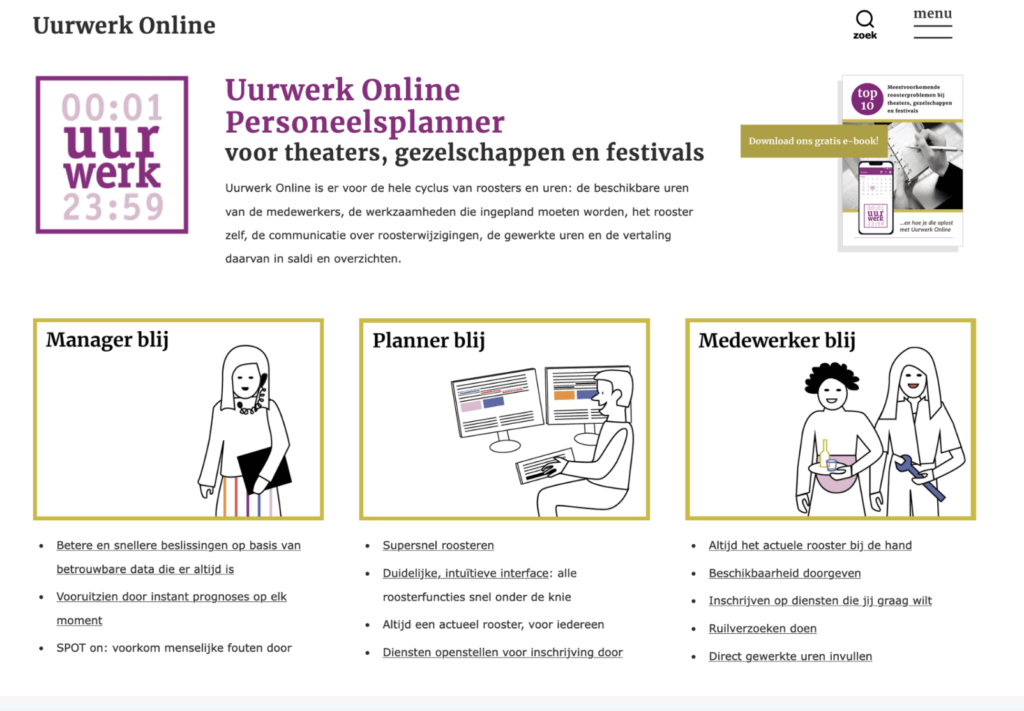 Schermafbeelding Uurwerk online